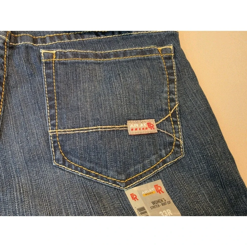 Ariat Work Womens Flame Resistant Mid Rise Stretch Boot Cut 33R CAT2 NWT - Picture 9 of 16